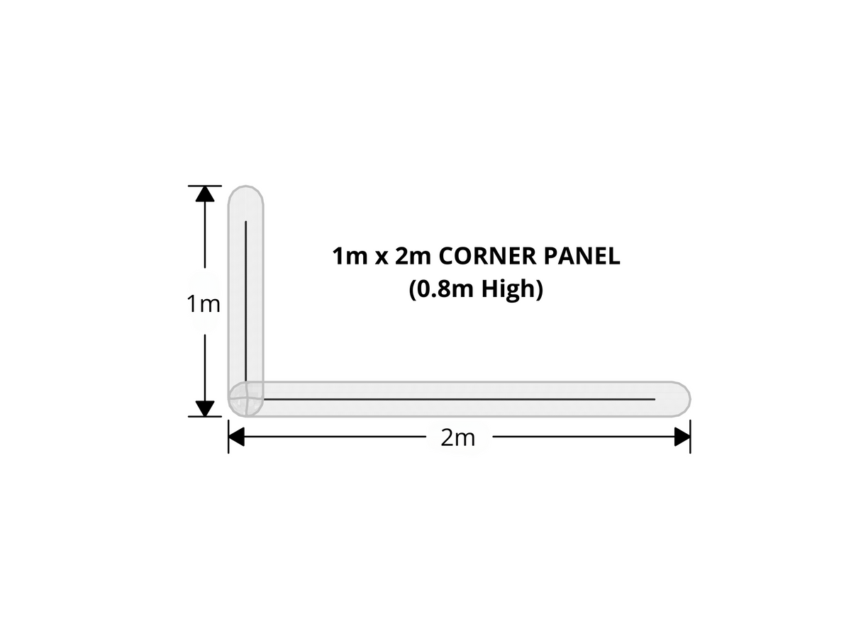 Optional Extra - CORNER PANEL V.2 (2mtr x 1mtr x 0.8mtr)