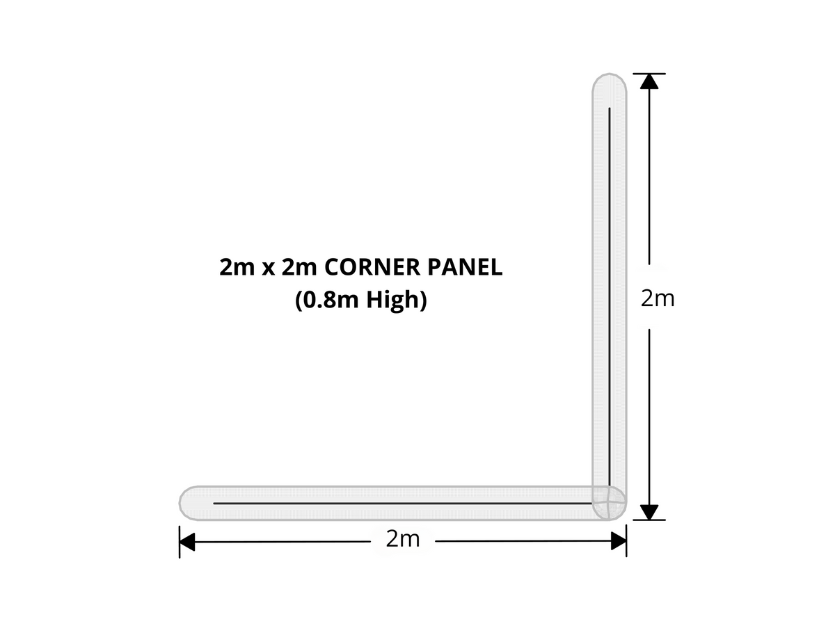 Optional Extra - CORNER PANEL V.2 (2mtr x 2mtr x 0.8mtr)