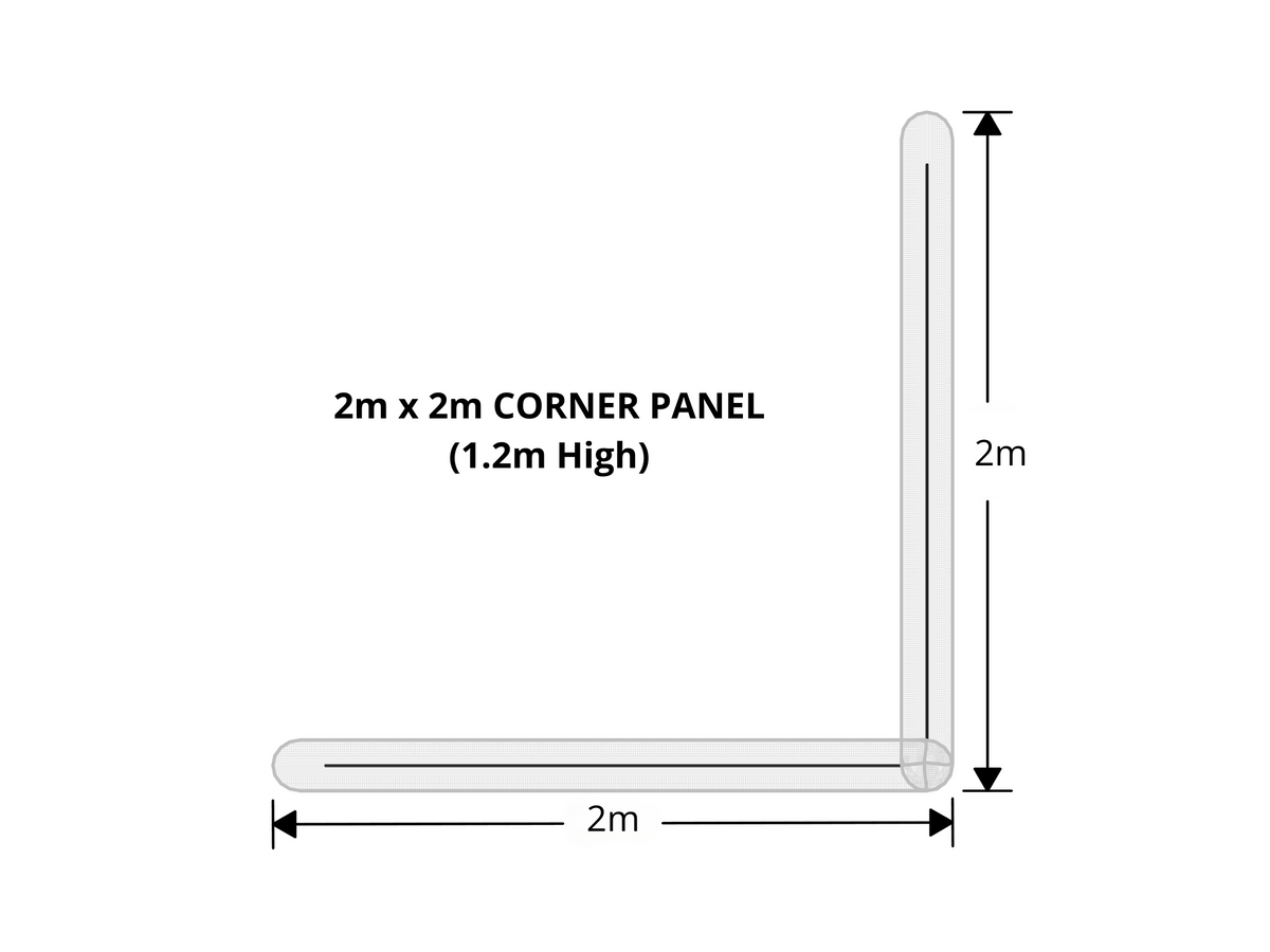 Optional Extra - CORNER PANEL V.2 (2mtr x 2mtr x 1.2mtr)
